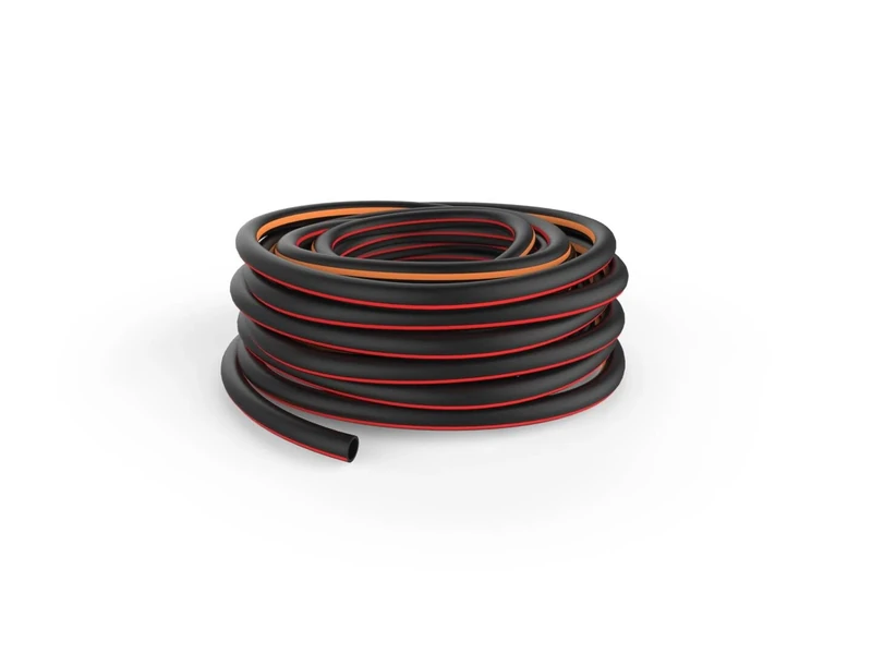 Fiskars garden hose M-L, Solid, water hose for irrigation systems, 19 mm (3/4"), length: 25 m, universal connection, UV-protected, frost-protected, torsion-resistant, red, 1076062