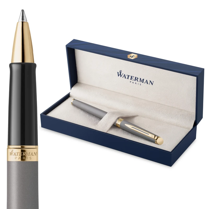 Waterman Hémisphère Rollerball Pen | Stone Grey (The Understated Edit Collection) | Fine Point with Black Ink | Gift Box