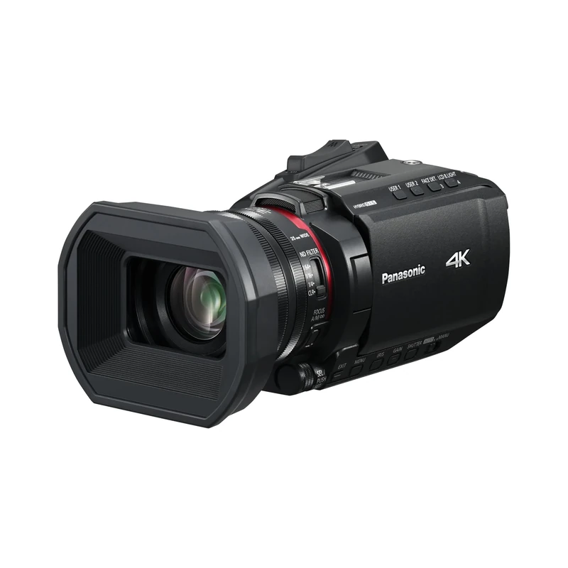 Panasonic HC-X1200E 4K 60p Palm-Style Camcorder with 25mm Wide-Angle Lens, 24x Optical Zoom, 5-Axis Hybrid OIS, USB PD, Black
