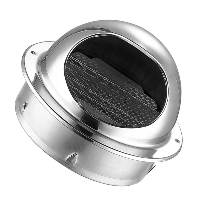 RORPOIR Stainless Steel 100mm Cooker Hood Exhaust Vent Cover Polished Thickened Range Hood Air Vent Outlet Suitable for Kitchen Exhaust Systems