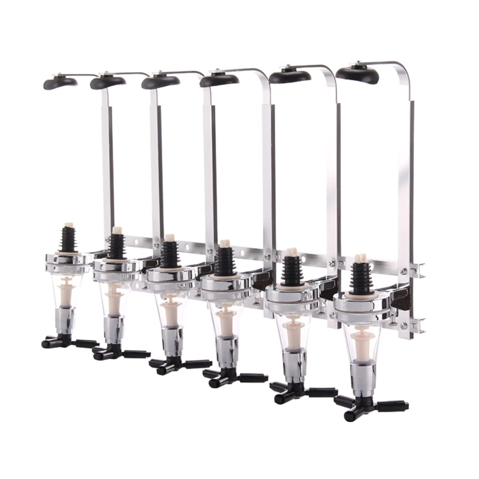 CROWNSHOP 6 Bottle Optics For Home Bar Wall Mounted Bar Optics Bar Butler Drinks Stand Spirits Aluminum Alloy Optic Spirit Barware Set for Home Pub Kitchen Bar