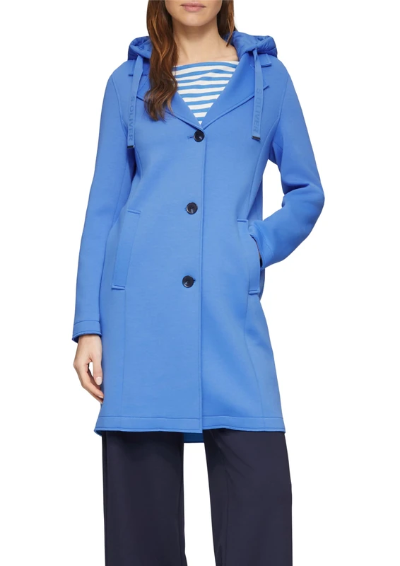 s.Oliver Scuba Coat with Removable Hood Royal Blue 34