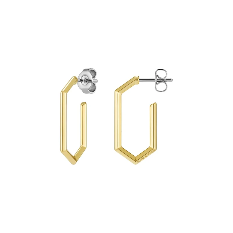 Olivia Burton Women's EVER STACKED Collection Geometric Hoop Earrings in Yellow Gold - 24100293