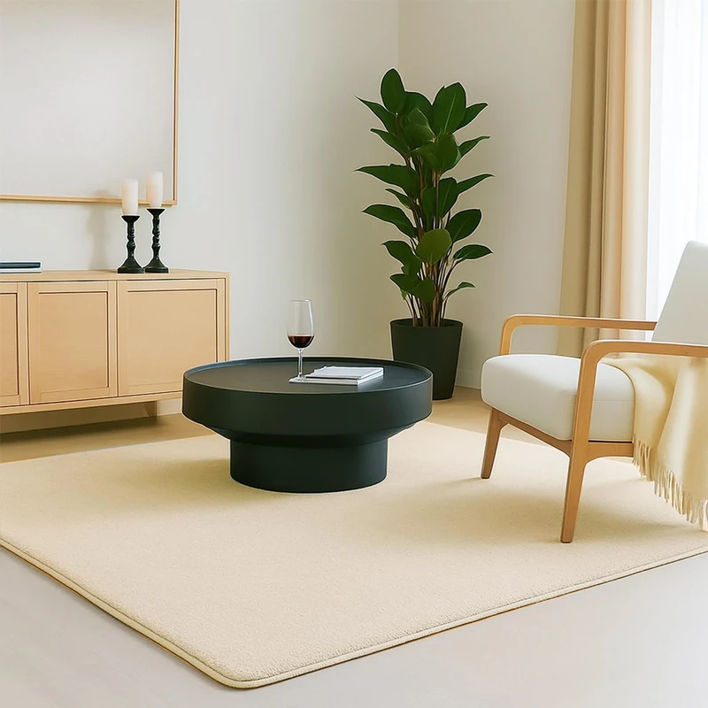 VOUNOT® Fluffy Rugs for Living Room and Bedroom, Soft Shaggy Floor Carpets with Non Slip Backing & Extra Underlay, Machine Washable, Large Area Rug, Modern & Cosy Home Decor, 240x340cm, Beige