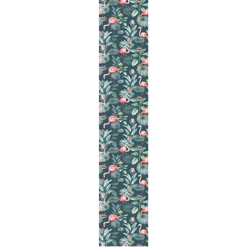 Ambiance Sticker Non-Woven Wallpaper Pre-Pasted Roll Tropical Birds Roses and Paradise Flowers Decorative Adhesive – 1 Roll H300 x W60 cm