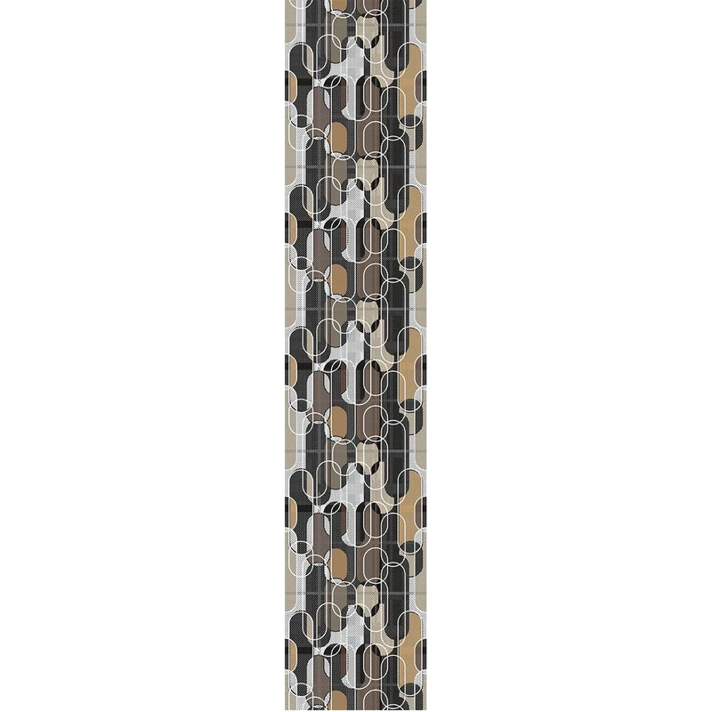 Ambiance Sticker Non-Woven Wallpaper Pre-Glued Roll Retro Design Brown Black Decorative Adhesive – 1 Roll H300 x W60 cm