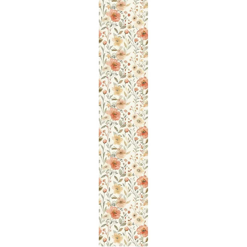 Ambiance Sticker Non-Woven Wallpaper Pre-Pasted Roll Vintage Flowers Poppy Decorative Adhesive – 1 Roll Height 300 x Length 60 cm