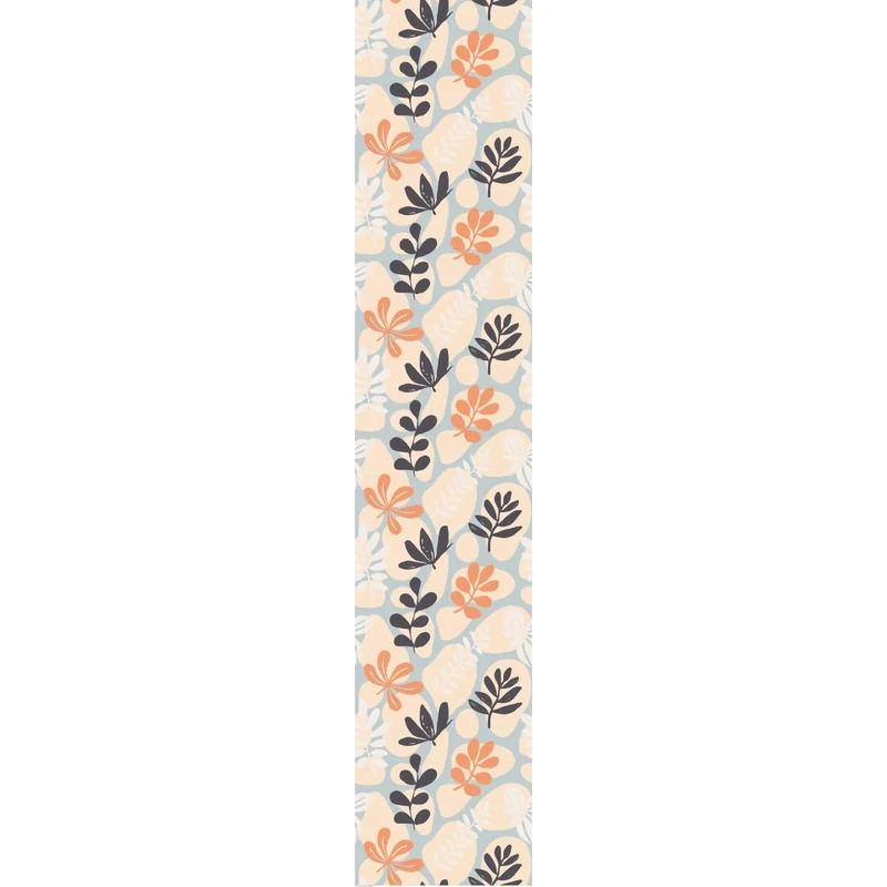 Ambiance Sticker Non-Woven Wallpaper Pre-Pasted Roll Grey Tropical Leaves Decorative Adhesive – 1 Roll Height 300 x Length 60 cm