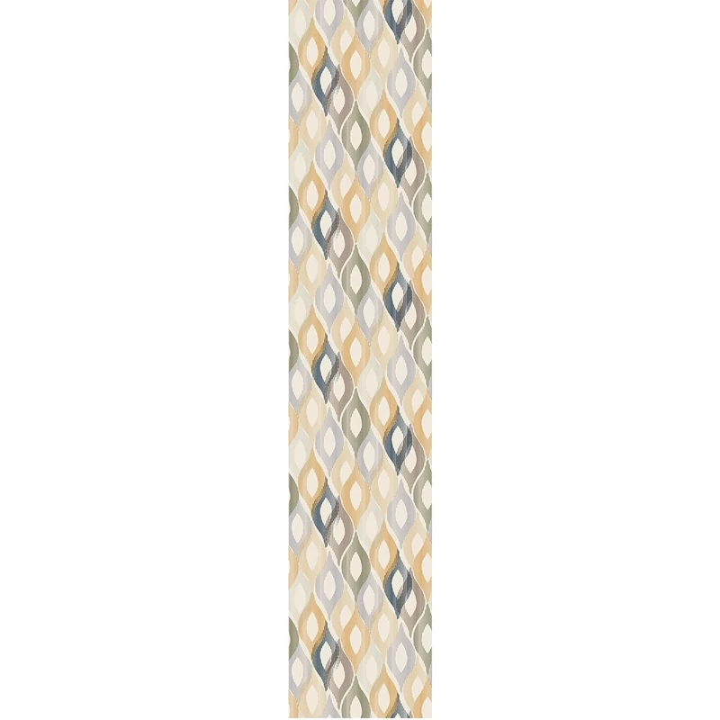 Ambiance Sticker Non-Woven Wallpaper Pre-Pasted Roll Wallpaper Retro Abstract Diamond Decorative Adhesive – 1 Roll H300 x W60 cm