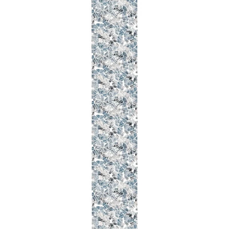 Ambiance Sticker Non-Woven Wallpaper Pre-Pasted Scandinavian Blue and Grey Stone Decorative Adhesive – 1 Roll H300 x W60 cm