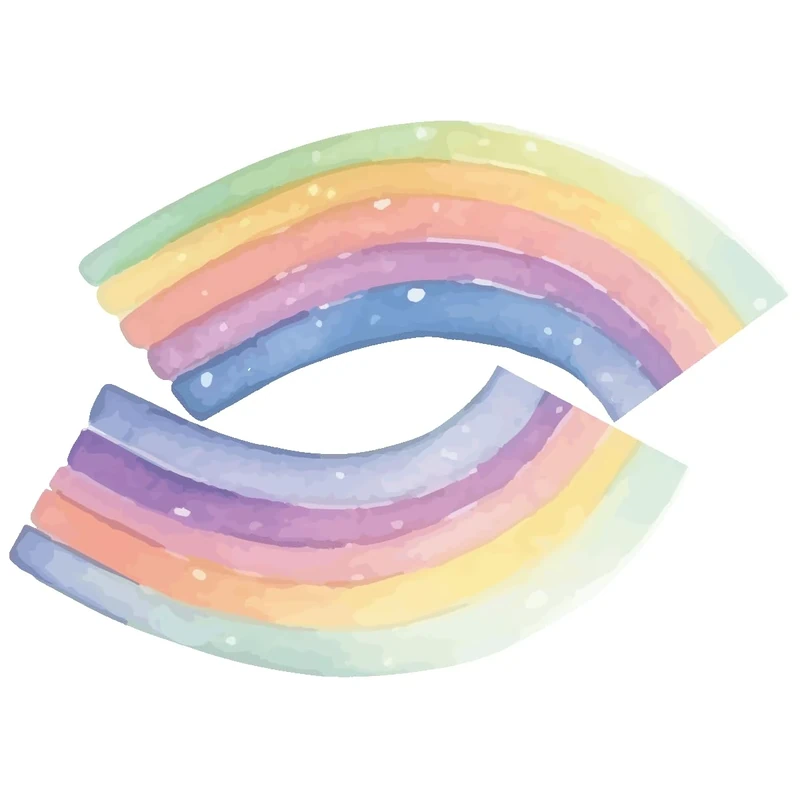 Ambiance Sticker Non-Woven Wallpaper Pre-Pasted Giant Rainbow Wall Mural - H170 x L120 cm