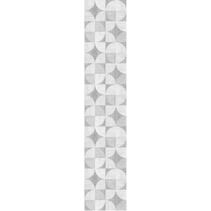 Ambiance Sticker Non-Woven Wallpaper Pre-Pasted Wallpaper Wood Effect Mosaic Grey Decorative Adhesive – 1 Roll H300 x W60 cm