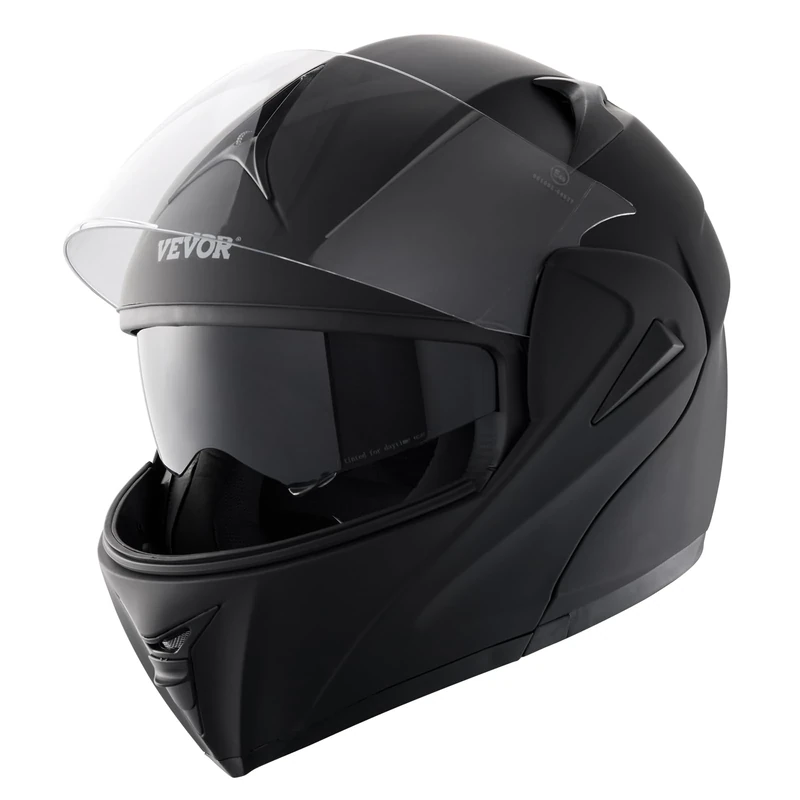 VEVOR Motorcycle Helmet, Unmasked, Smart Street ABS & High Density Helmet with FSlot & Interchangeable Lens, DOT Approved Comfortable Motocross Helmet, Fit for Youth & Adults