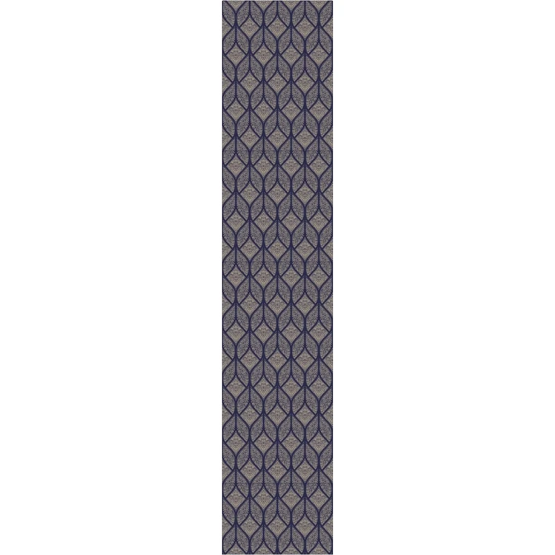 Ambiance Sticker Pre-Pasted Non-Woven Wallpaper Roll Geometric Shapes Chic Dark Blue Decorative Adhesive – 1 Roll H300 x W60 cm