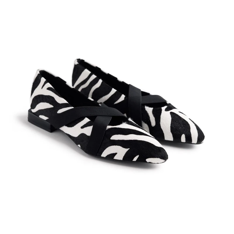 GIOSEPPO Women's Milaca Mary Jane Flat, Black/White, 7 UK