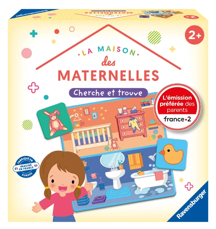 Ravensburger - Educational Game - Seek and Find - The Kindergarten House - A First Educational Game Mixing Observation and Association - From 2 Years - 23021