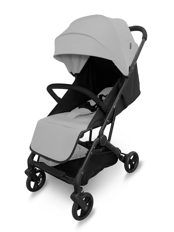 Kinderkraft INDY 3 Lightweight Compact Pushchair from Birth to 15kg, 7.3kg, one-Hand Click & FOLD, Compact fold 33×57.3×61.5 cm, 84cm seat, 5-Point Harness, Grey