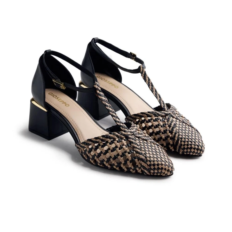 GIOSEPPO Women's Boyne Platform, Black/White, 8.5 UK