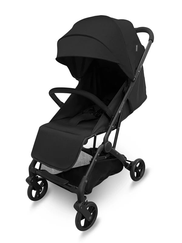 Kinderkraft INDY 3 Lightweight Compact Pushchair from Birth to 15kg, 7.3kg, one-Hand Click & FOLD, Compact fold 33×57.3×61.5 cm, 84cm seat, 5-Point Harness, Black