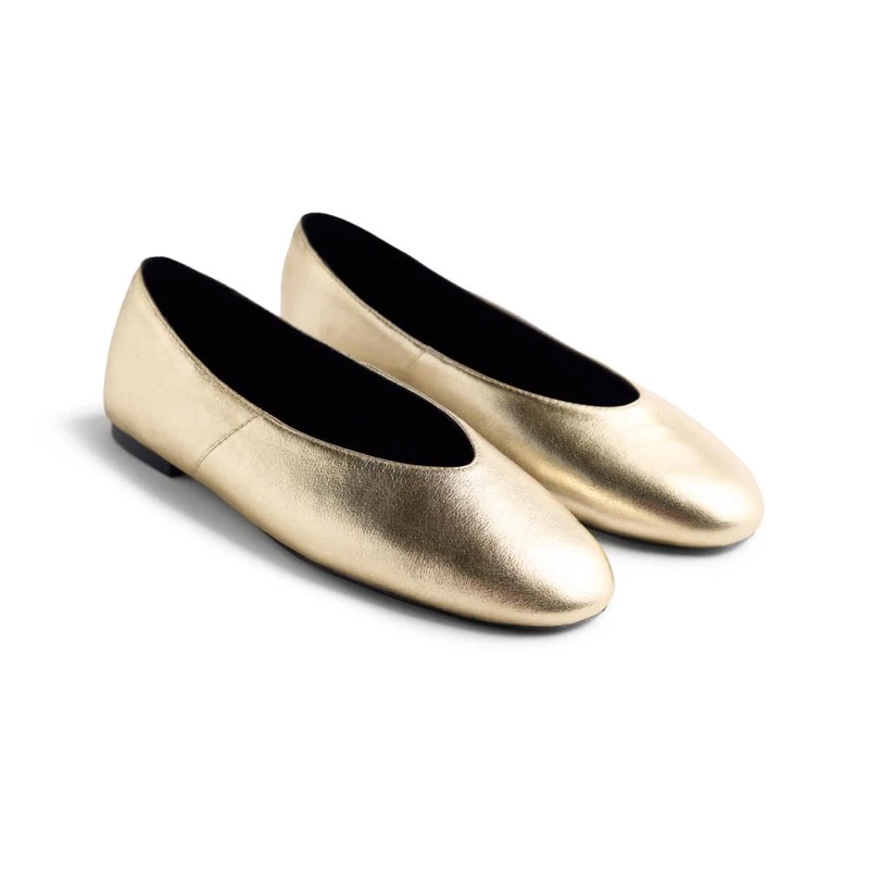 GIOSEPPO Hendrum Women's Mary Jane Flat Shoes, Gold, 6 UK