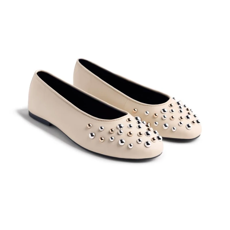 GIOSEPPO GONVICK, Women's Mary Jane Flats, Off-White, 38 EU, Ivory White, 6 UK