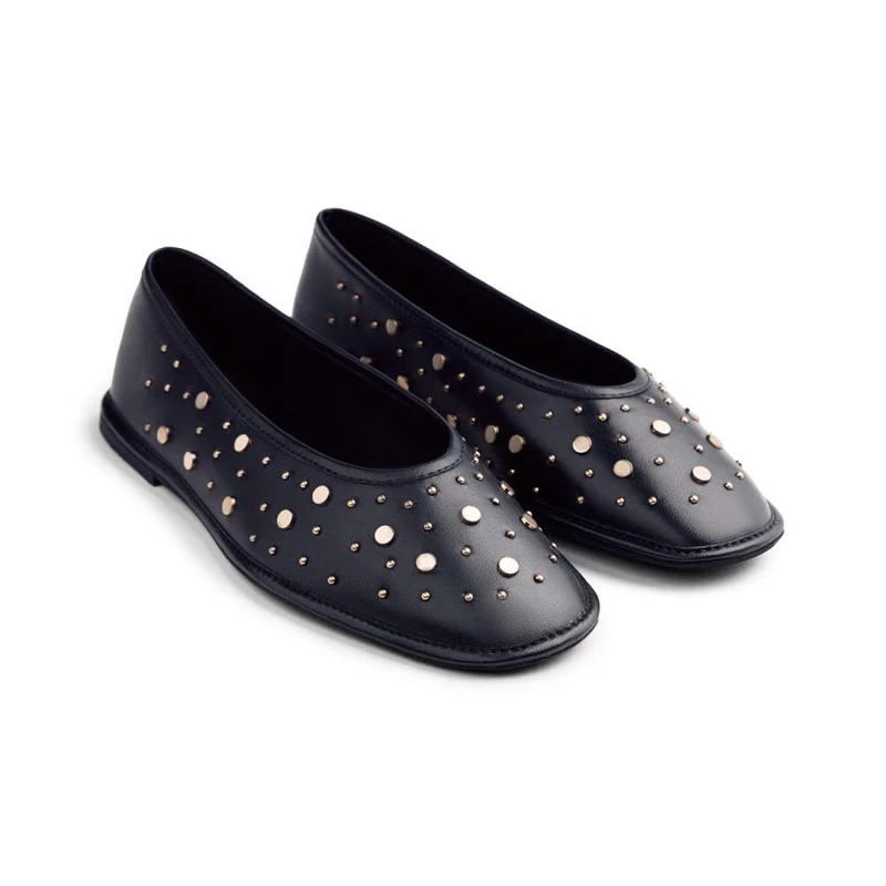 GIOSEPPO Women's Acoma Mary Jane Flat, Black/White, 8.5 UK