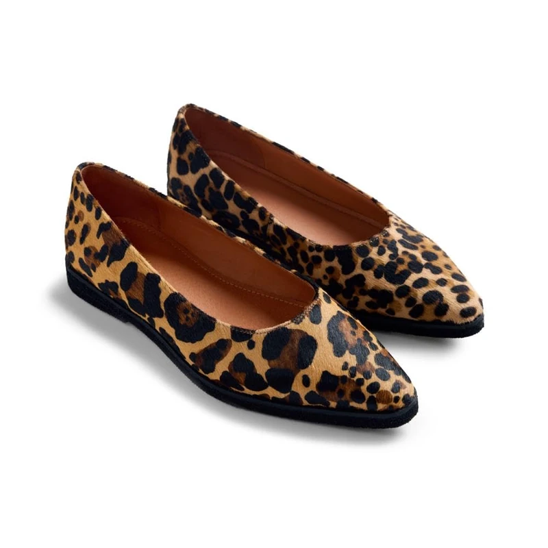 GIOSEPPO BADOURA, Women's Mary Jane Flats, Leopard, 38 EU, Leopard, 6 UK