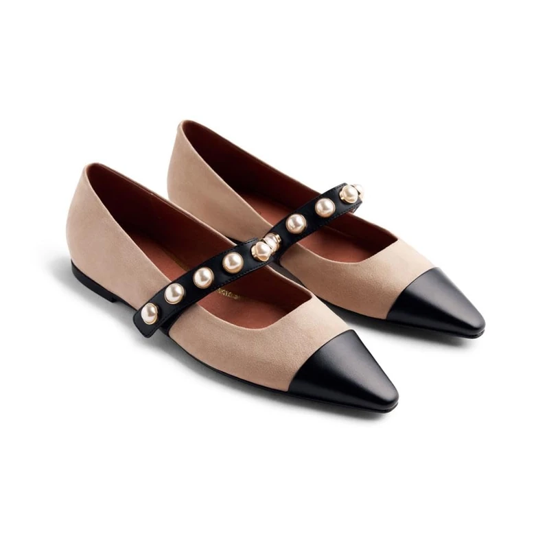 GIOSEPPO GALIEN, Women's Mary Jane Flats, Nude, 39 EU, Nude, 7 UK