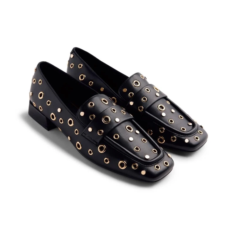 GIOSEPPO Imlay, Women's Loafer, Black, 37 EU, Black/White, 5 UK