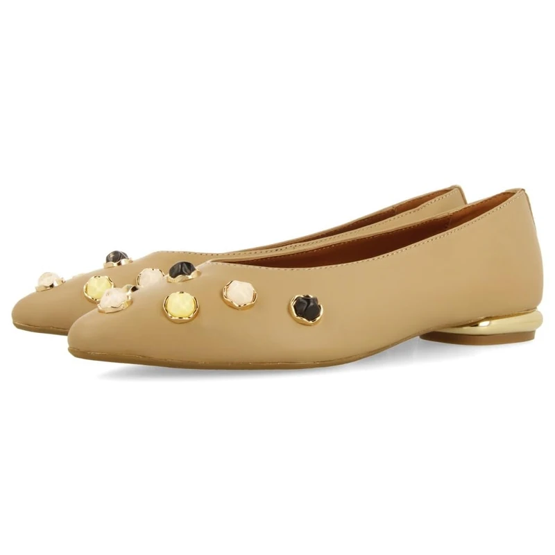 GIOSEPPO Women's Dovray Mary Jane Flat, Beige, 4 UK