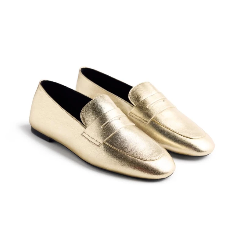 GIOSEPPO Bassett LoaferWoman, Gold, 4 UK