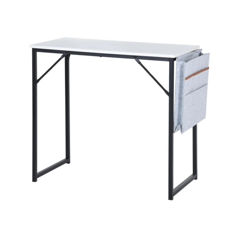 Well Home Desk with Document Holder in Off-White H.74 cm