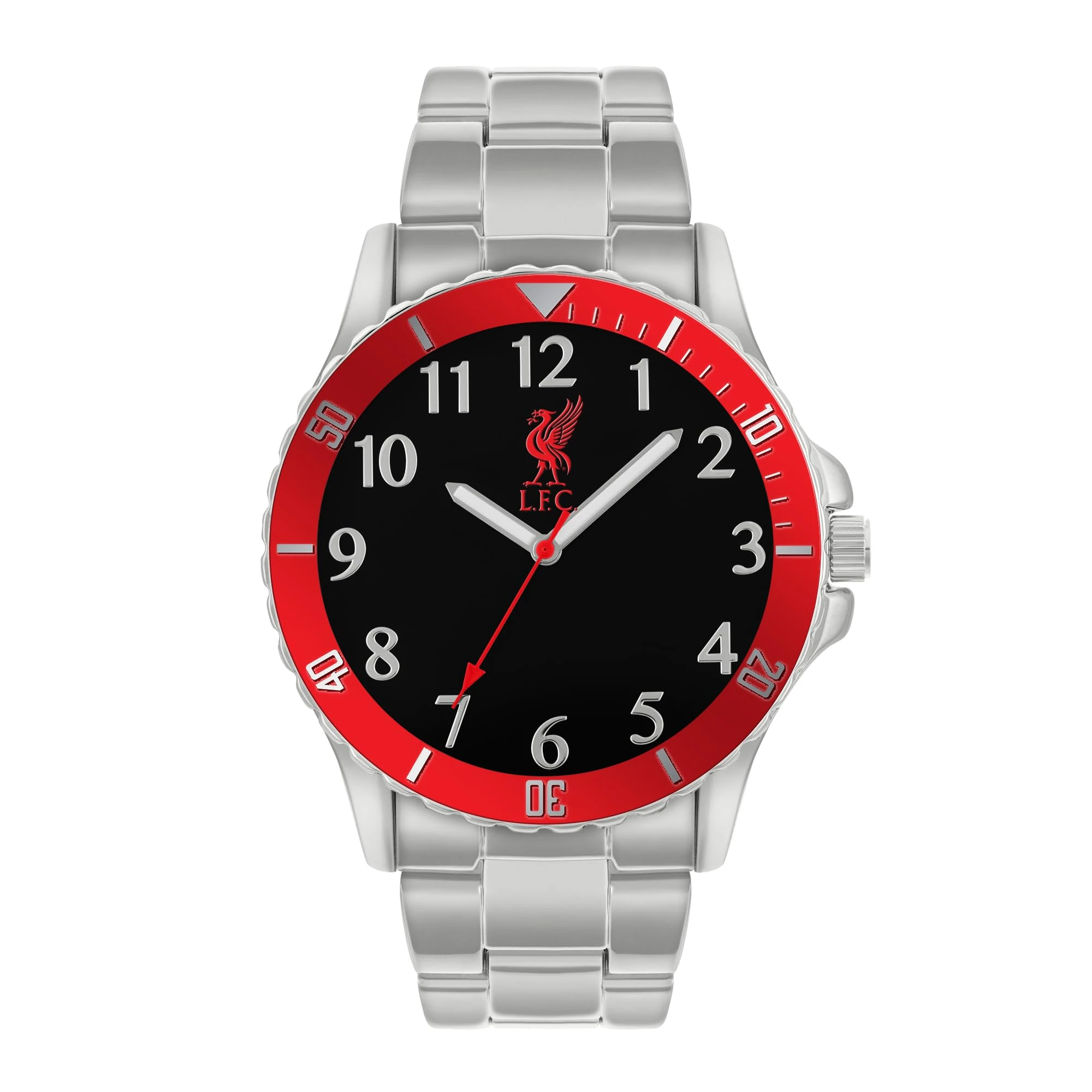 Silver Liverpool FC Quartz Watch Red Dial