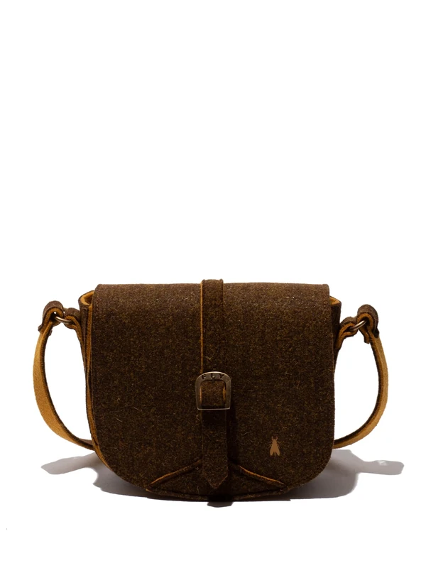 Fly London Women's GLOU751FLY Cross Body Bag, Brown/Mustard, UNC