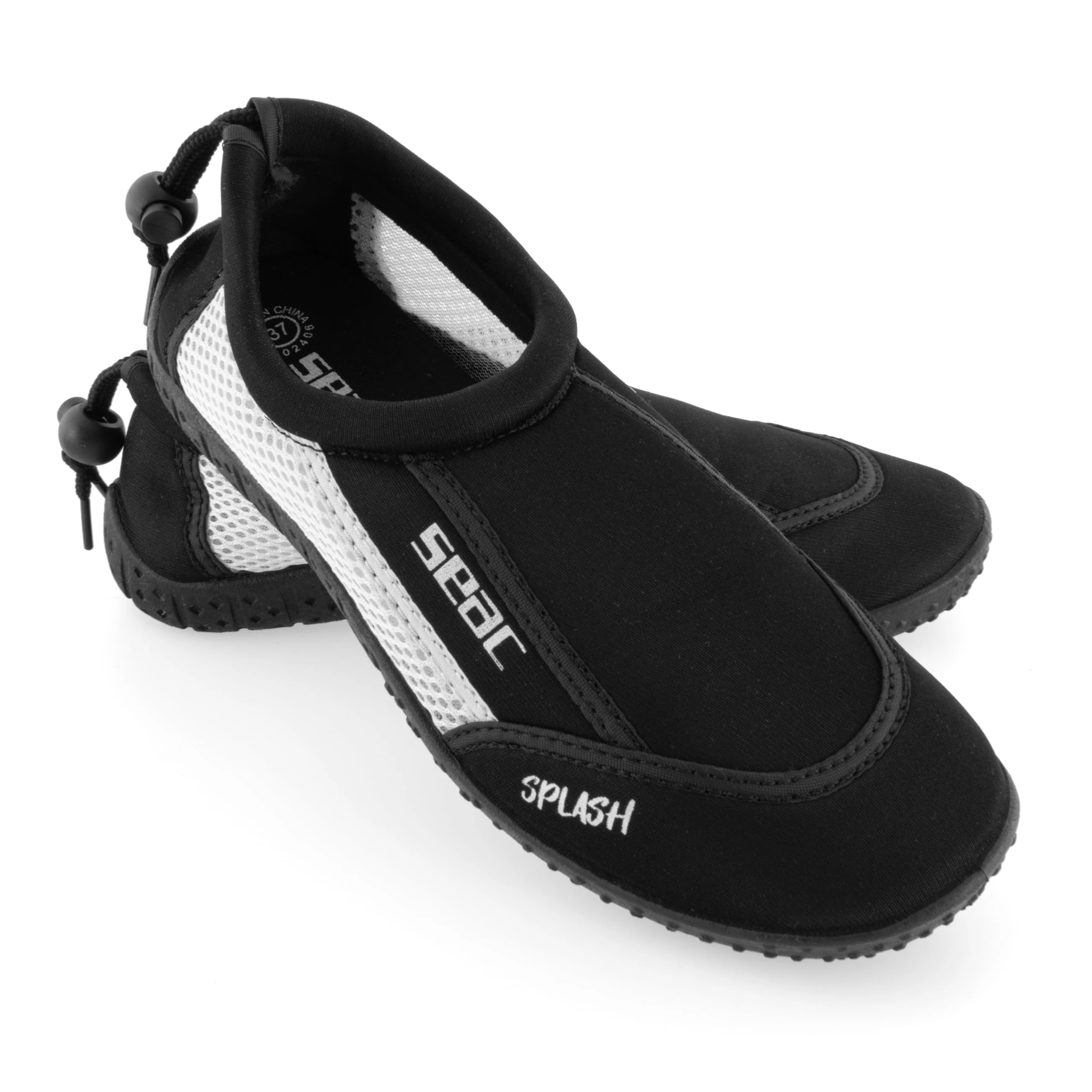 SEAC Splash, Adult and Children's Rock Shoes, Quick Drying, Shoes for The Sea, Beach and Pool, Black/White, 0.5