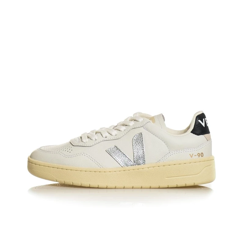 Veja V-90 Leather Sneakers - Premium Organic Traced Leather