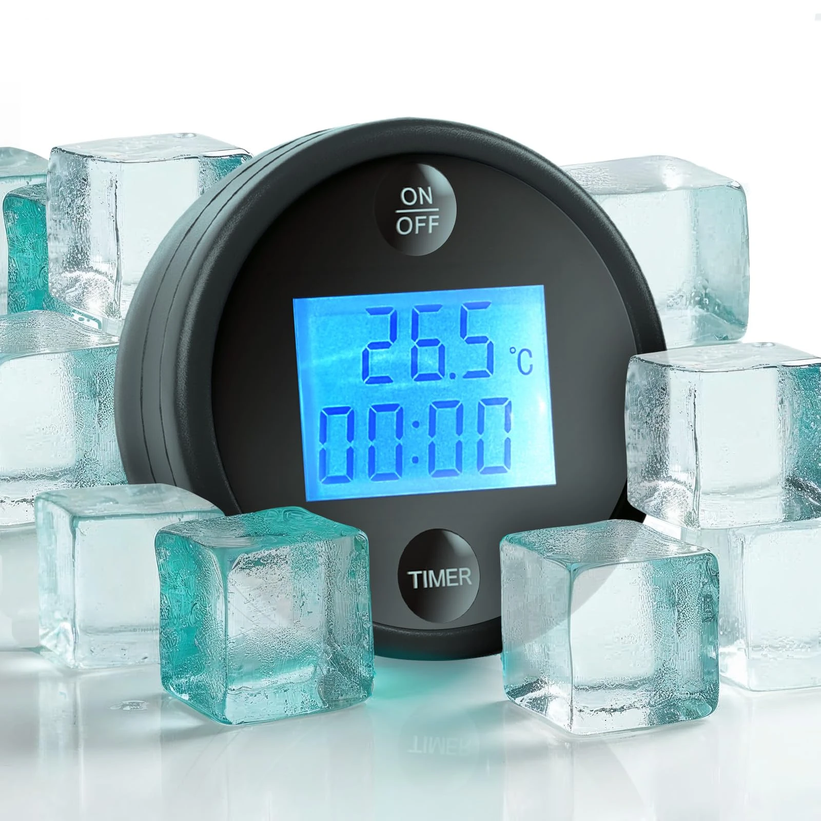 Ice Bath Thermometer and Timer - Waterproof Floating Thermometer for Ice Bath & Pool - Patented design with Accurate Reading & Improved Sealing