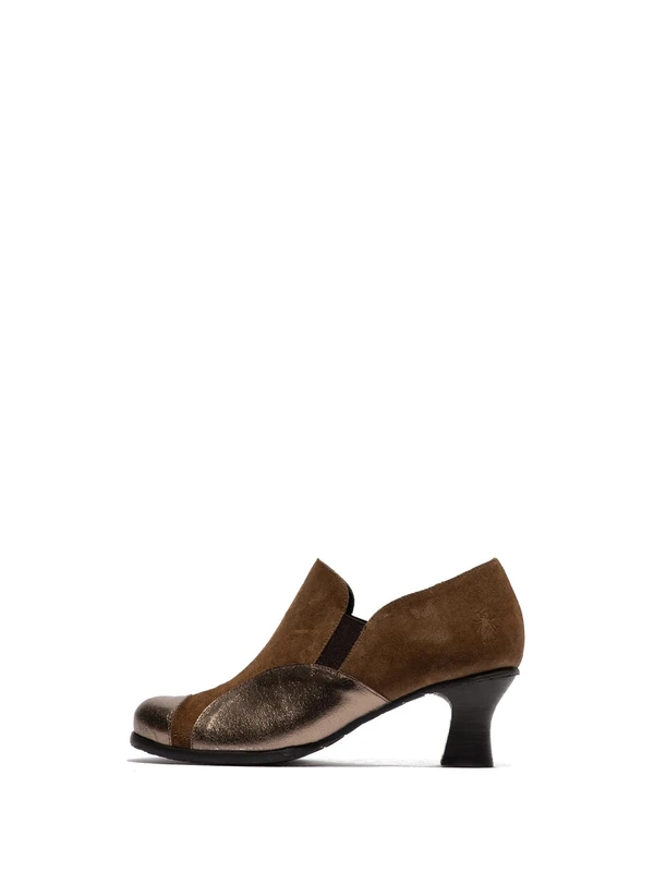 Fly London Women's BAUR344FLY Oxford, Elephant/DK. Gold, 8 UK