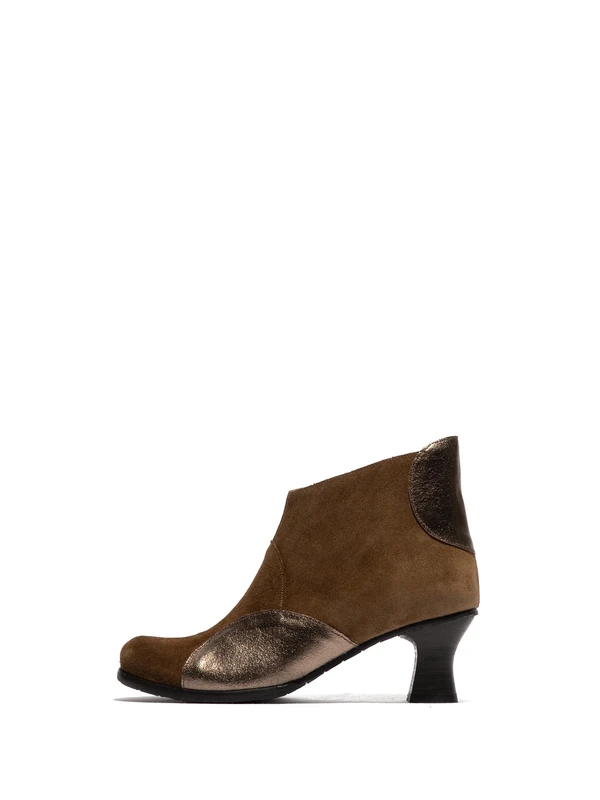 Fly London BLAIN343FLY Women's Fashion Boot - Elephant/DK Gold