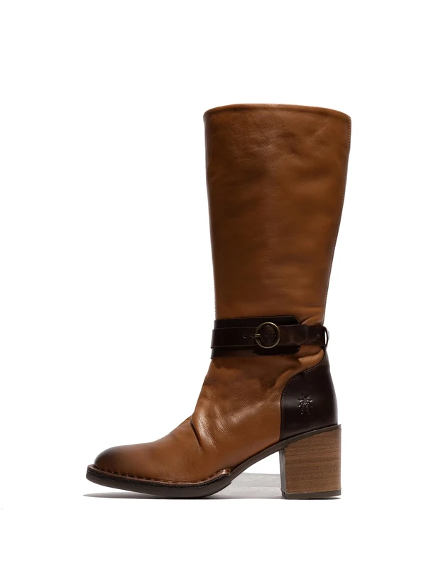 Fly London Women's BEIF165FLY Fashion Boot, Cognac/DK. Brown, 3 UK