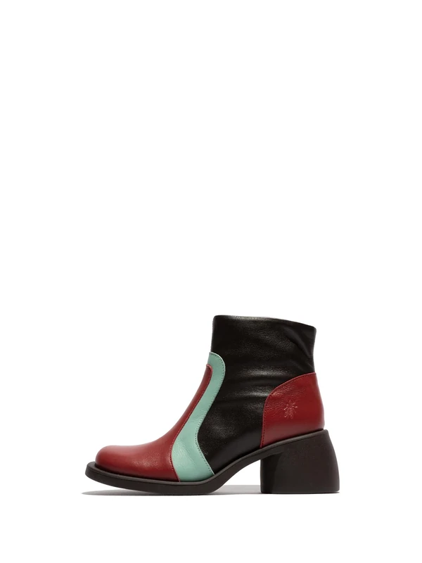 Fly London Women's HEWI304FLY Fashion Boot, INT. Rust/DK. Mint/DK. Brown, 9 UK