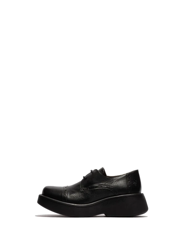 Fly London Women's MIDU322FLY Oxford, Black, 8 UK