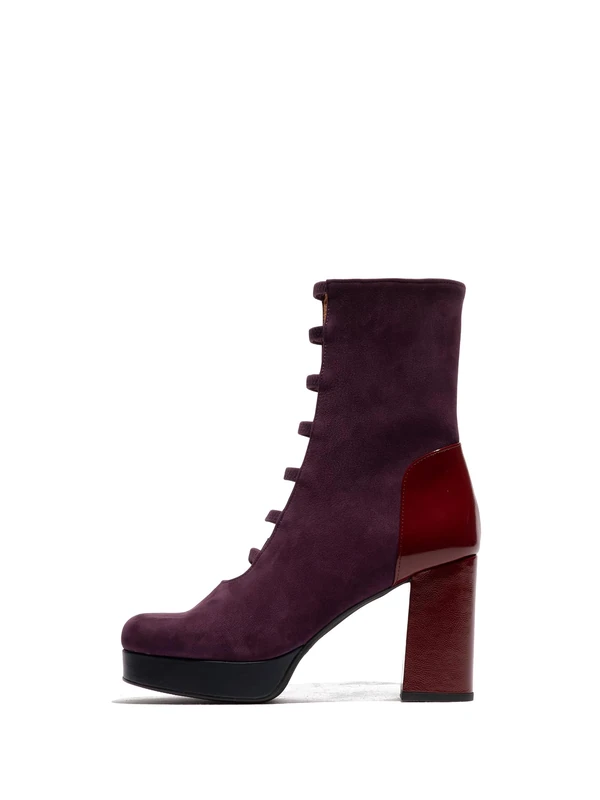 Fly London Women's EVIK353FLY Fashion Boot, Purple/INT. Rust/Navy, 6 UK