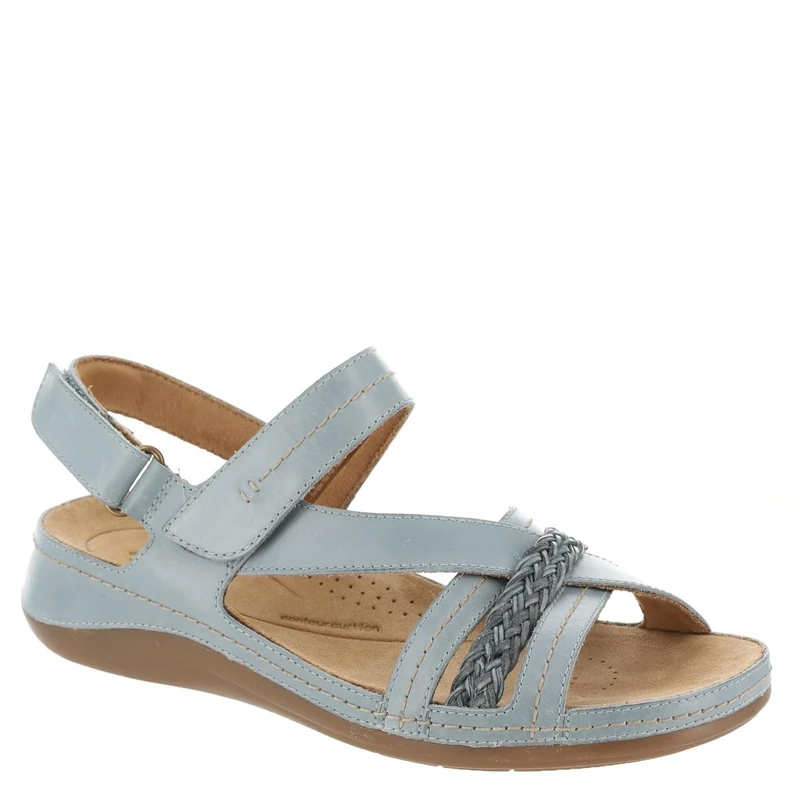 Clarks - Womens Cecily Strap Sandals, Color Blue Combi, Size: 6 UK Wide