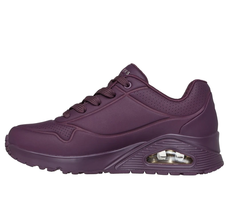 Skechers Women's Uno Stand On Air Trainers, Burgundy Duraleather/Mesh, 6 UK