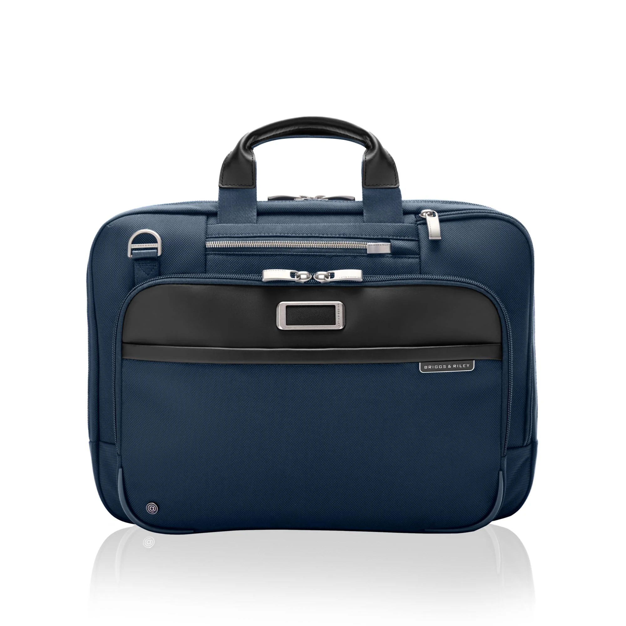 Briggs & Riley Unisex's @Work Medium Expandable Brief Briefcase, Navy