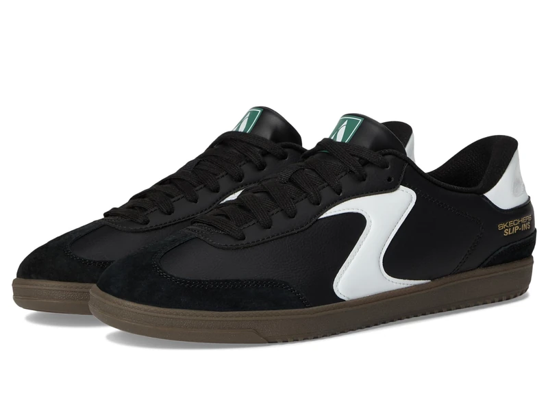 Skechers Men's Hotshot Relegate Sneaker, Black Duraleather/Suede/White Trim, 7.5 UK