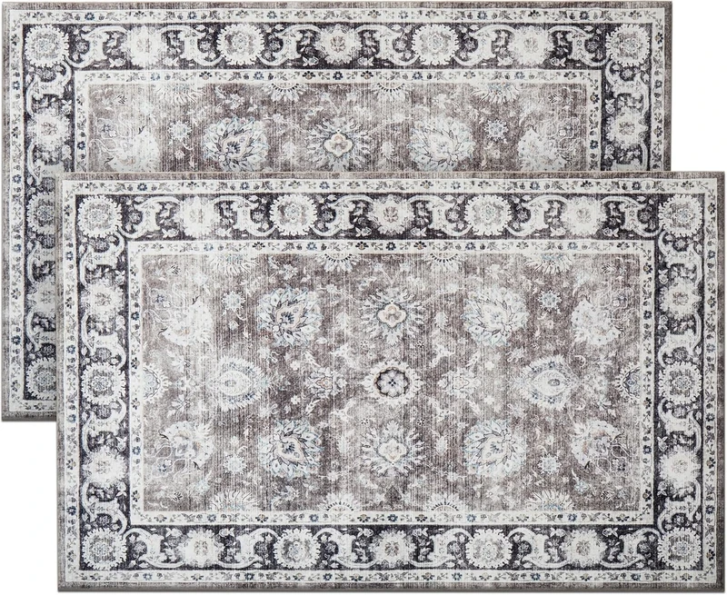 Hafaa Door Mat 80x150cm 2 Pack Door Mats Outdoor Indoor Non Slip Washable doormat Dirt Trapper Heavy Duty Floor Mat Entrance mat Super Absorbent Front Doormats (Harmony)