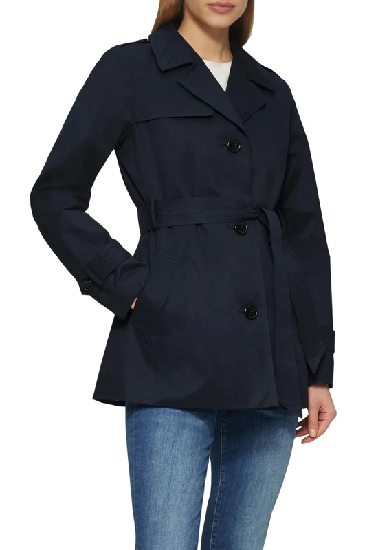s.Oliver Women's 2164360 Trench Coat, Navy, 14