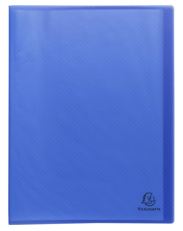 Exacompta - Ref 78522E - Box of 20 Opak recycled display cases - 20 grained pockets - 40 sheets - for A4 format - soft cover in polypropylene 4/10th semi-opaque - light blue